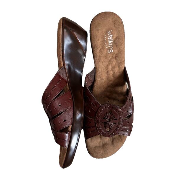 Walking Cradles Comfortable Sandals Brown Wooden Heel | 8.5 - Picture 2 of 4